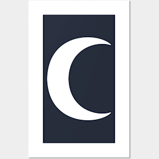 Crescent (white) Posters and Art